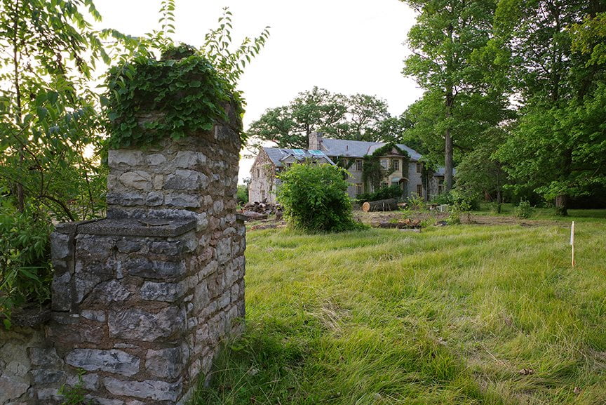 outside shot of back of house taken from barbecue pit