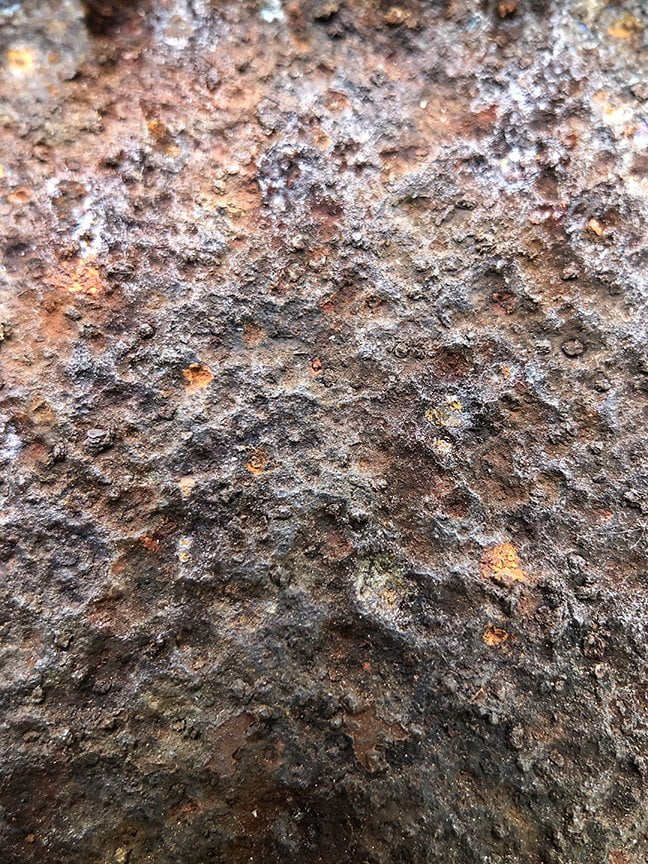 pitted rusty detail of steel