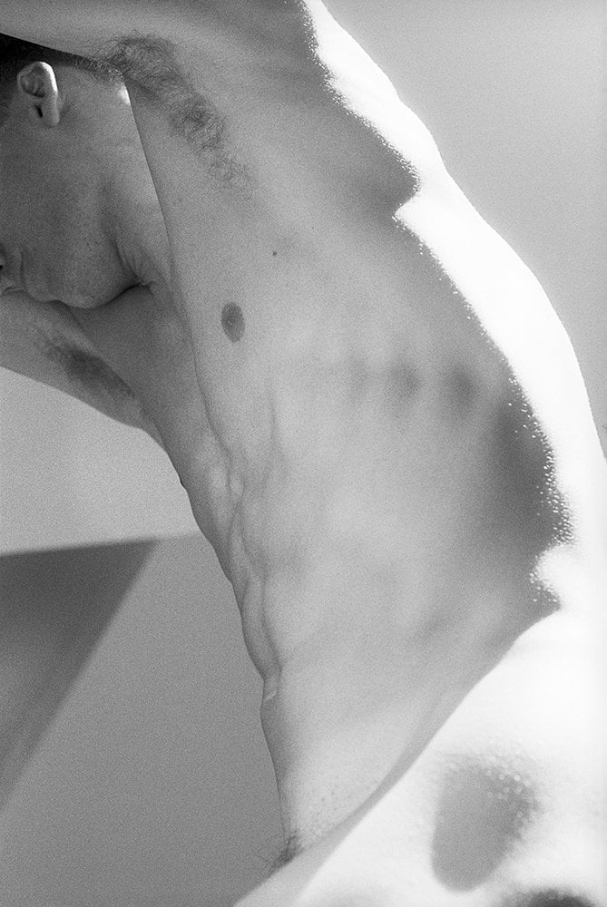 close-up of nude male figure