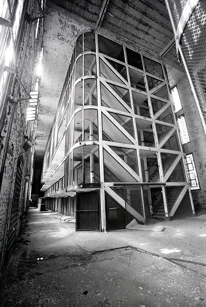 cellblock in old Ohio Penitentiary