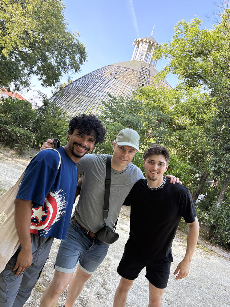 Models Esteban and Olivier along with my guide, Ray at a beautiful glass pavilion in Lisbon
